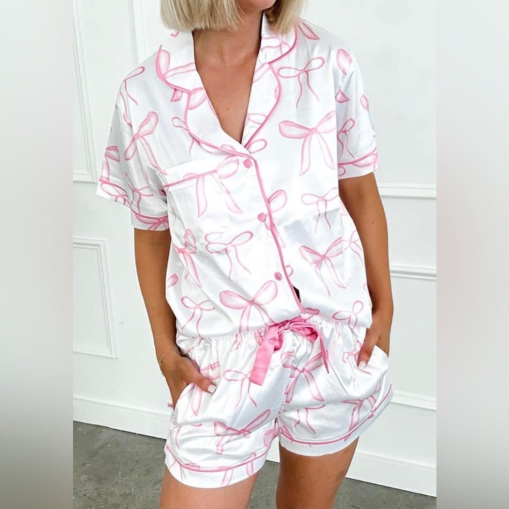 Hamner Hill x Flourish in Frills | Bigger The Bow Pajama Set - Picture 3 of 3